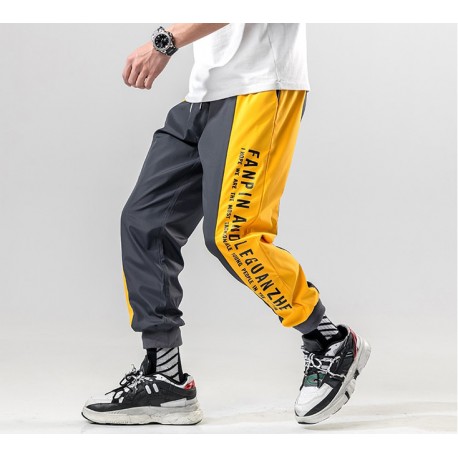Calça Jogger Harém Cargo Bolso Lateral Estampado Estilo Hip Hop Streetwear Moderno Masculino