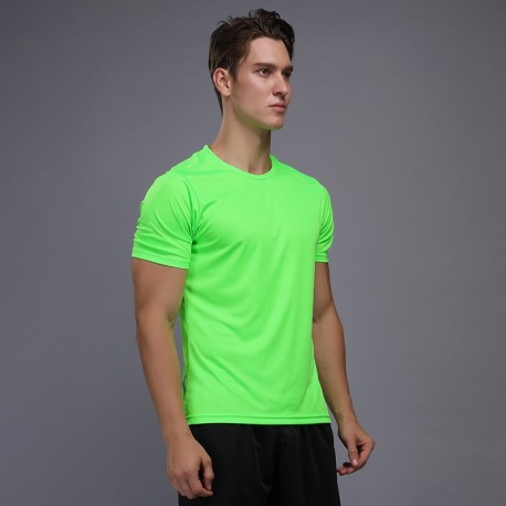 Camiseta Esportiva Elástica Básica Estilo Verão Treino Malhação Fitness Confortável Masculino