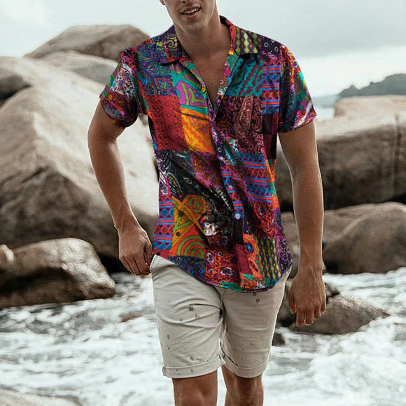 camisa para usar na praia masculina