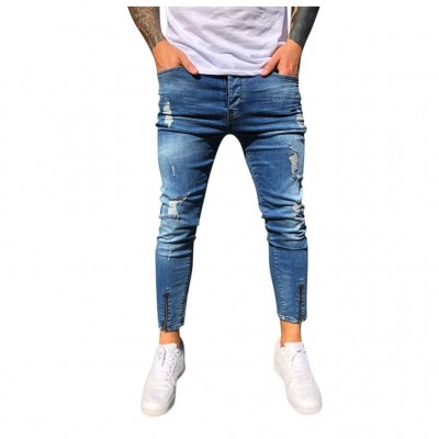 Calça Jeans Brim Skinny com...