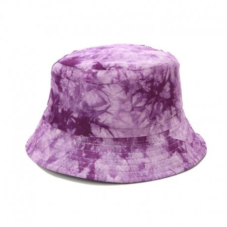 Chapéu Bucket Hat Unissex com Estilo Hip Hop Estampa em Tie Dye Gradiente Moda Festa Fashion