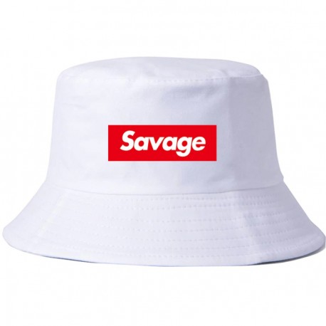Chapéu Bucket Hat Unissex Estampado Savage com Estilo Hyper Fashion Moda Hip Hop Confortável