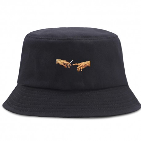 Chapéu Bucket Hat Estampado Michelangelo Dobrável Fashion Moderno Moda Verão Praia Confortável