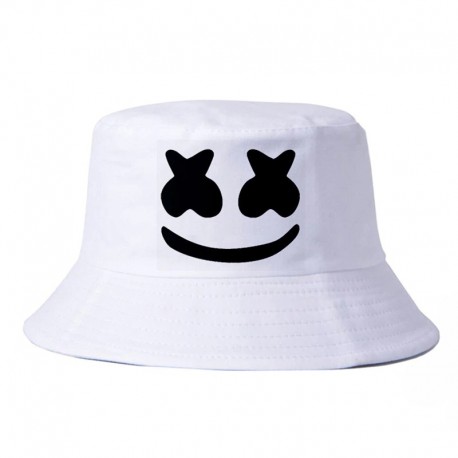 Chapéu Bucket Hat Hyper Estampado Dj Marshmallow com Estilo Hip Hop Festas Moderna Confortável