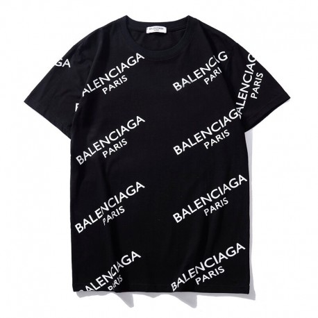 Camiseta Manga Curta Masculina com Estampa Frases Balenciaga Gola O Moda Casual Básica