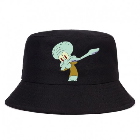 Chapéu Balde Bucket Hat Estampado Lula Molusco Desenho Bob Esponja Moda Praia Férias Fashion