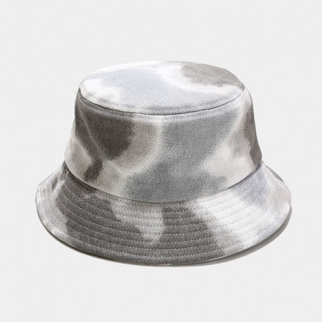 Chapéu Bucket Hat Tye Dye Colorido Manchado Claro Estilo Streetwear com Dupla Face Pescador