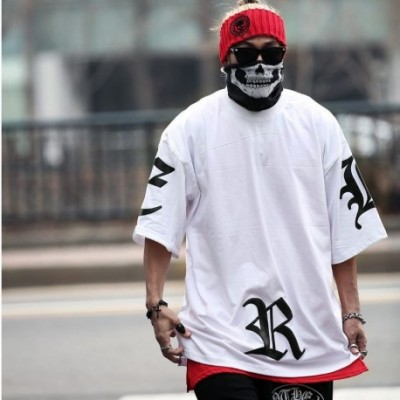Camiseta Hip Hop Masculina Estampada Com Estilo Streetwear Esportiva