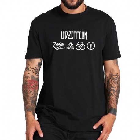 Camiseta Estampada Led Zeppelin Fashion Estilo Casual Confortável Moda Masculina
