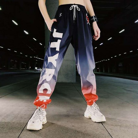 Calça Gradiente Estampada Estilo Jogger Streetwear Moda Hip Hop Moderna Fashion Masculino